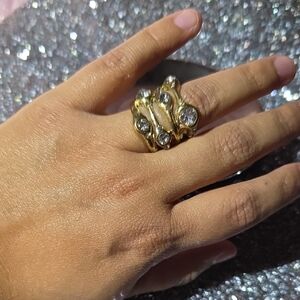 Stretch- Faux Gold Women's Ring